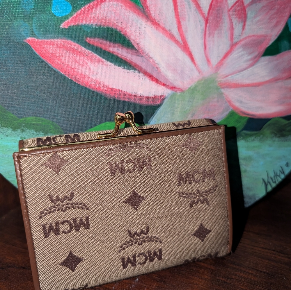 MCM Brown Monogram Wallet - Picture 3 of 10